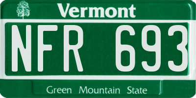 VT license plate NFR693
