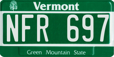 VT license plate NFR697
