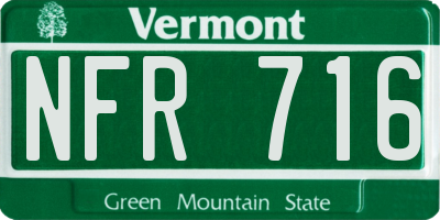 VT license plate NFR716