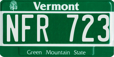 VT license plate NFR723