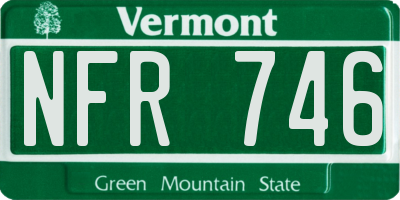 VT license plate NFR746