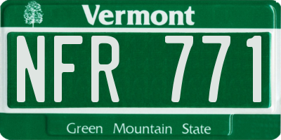 VT license plate NFR771