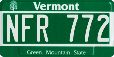 VT license plate NFR772