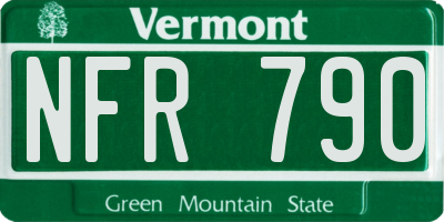 VT license plate NFR790