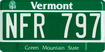 VT license plate NFR797