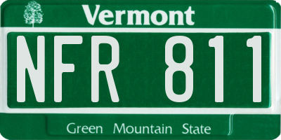 VT license plate NFR811