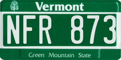 VT license plate NFR873