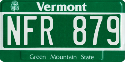 VT license plate NFR879