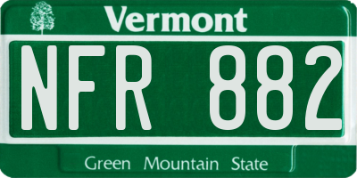 VT license plate NFR882