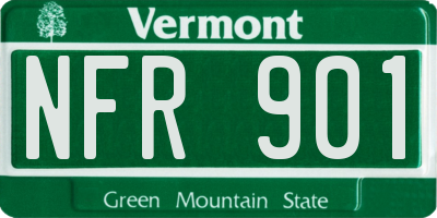 VT license plate NFR901