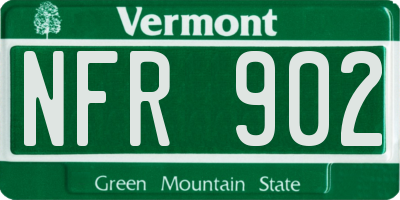 VT license plate NFR902