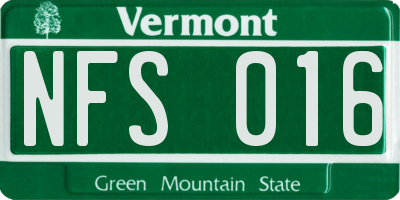 VT license plate NFS016