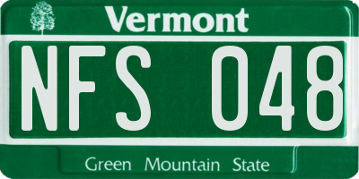 VT license plate NFS048