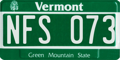 VT license plate NFS073