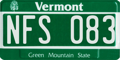 VT license plate NFS083
