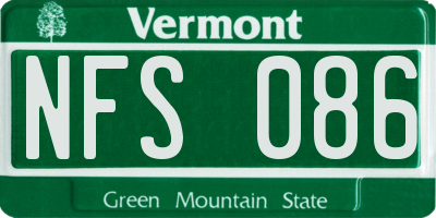 VT license plate NFS086