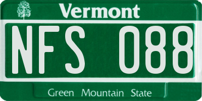 VT license plate NFS088