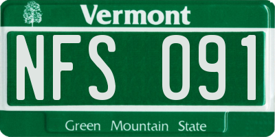 VT license plate NFS091