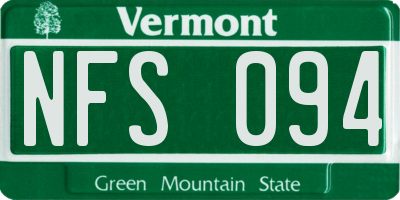 VT license plate NFS094