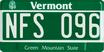 VT license plate NFS096