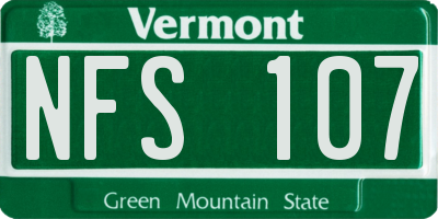 VT license plate NFS107