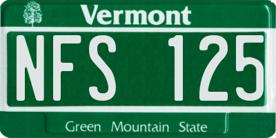 VT license plate NFS125