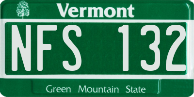 VT license plate NFS132