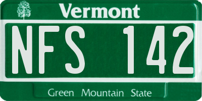 VT license plate NFS142