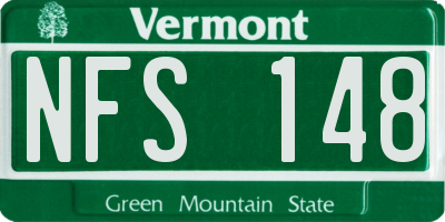 VT license plate NFS148