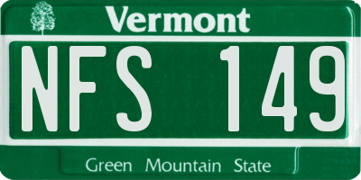 VT license plate NFS149