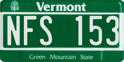 VT license plate NFS153