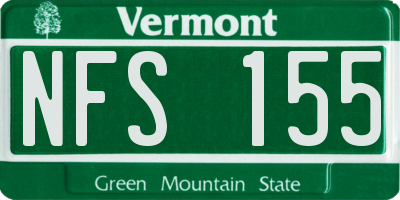 VT license plate NFS155