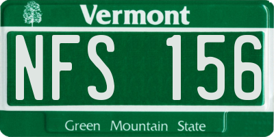 VT license plate NFS156