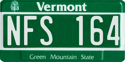 VT license plate NFS164
