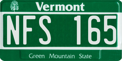 VT license plate NFS165