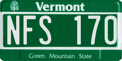 VT license plate NFS170