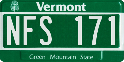 VT license plate NFS171