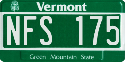 VT license plate NFS175