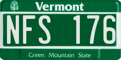 VT license plate NFS176