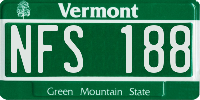 VT license plate NFS188