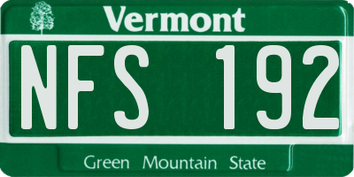 VT license plate NFS192