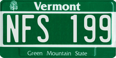 VT license plate NFS199