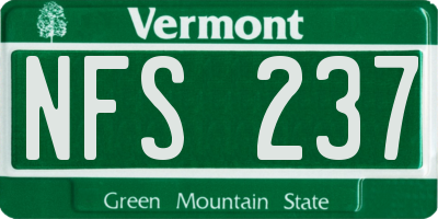 VT license plate NFS237