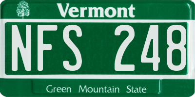 VT license plate NFS248