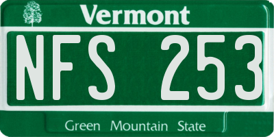 VT license plate NFS253