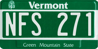 VT license plate NFS271