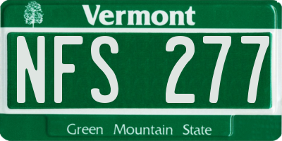 VT license plate NFS277