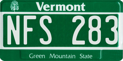 VT license plate NFS283