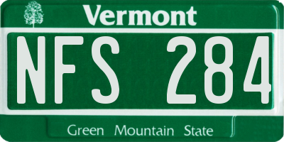 VT license plate NFS284