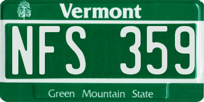 VT license plate NFS359